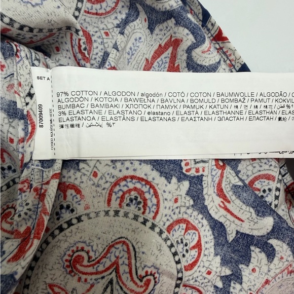 NWT Chufy x Mango Soller Boho Maxi Tiered Dress Puff Sleeve Tassel Blue Red 4 - Picture 14 of 16